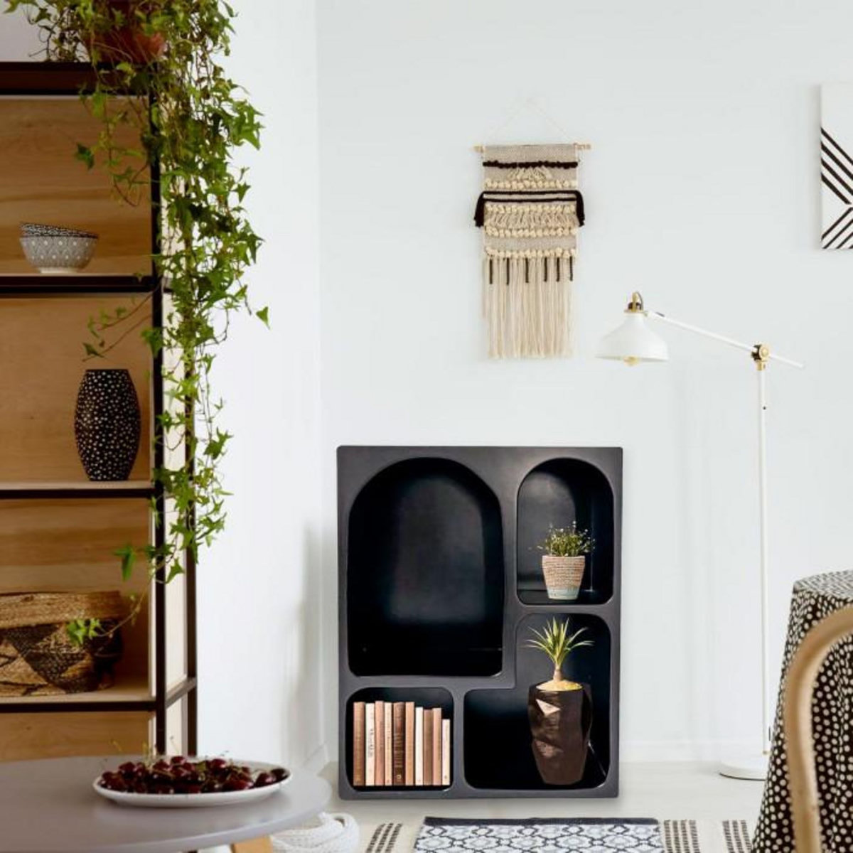 Paris Prix Étagère 4 Niches Arche  Kathrine  80cm Noir