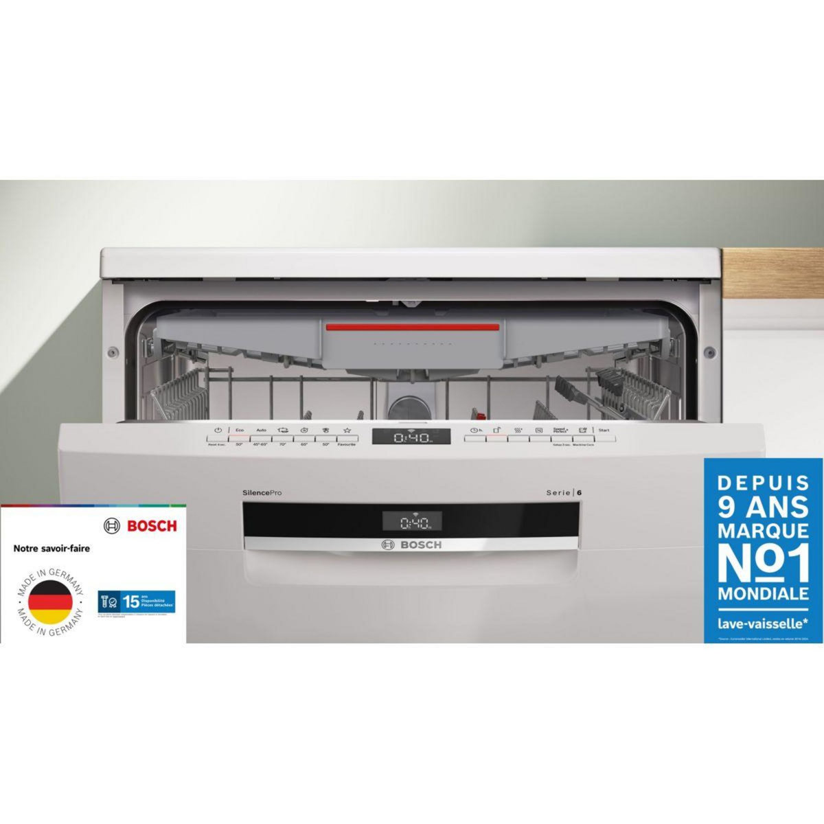 BOSCH Lave vaisselle 60 cm SMS6ZCW12F, Série 6, Séchage Zeolith