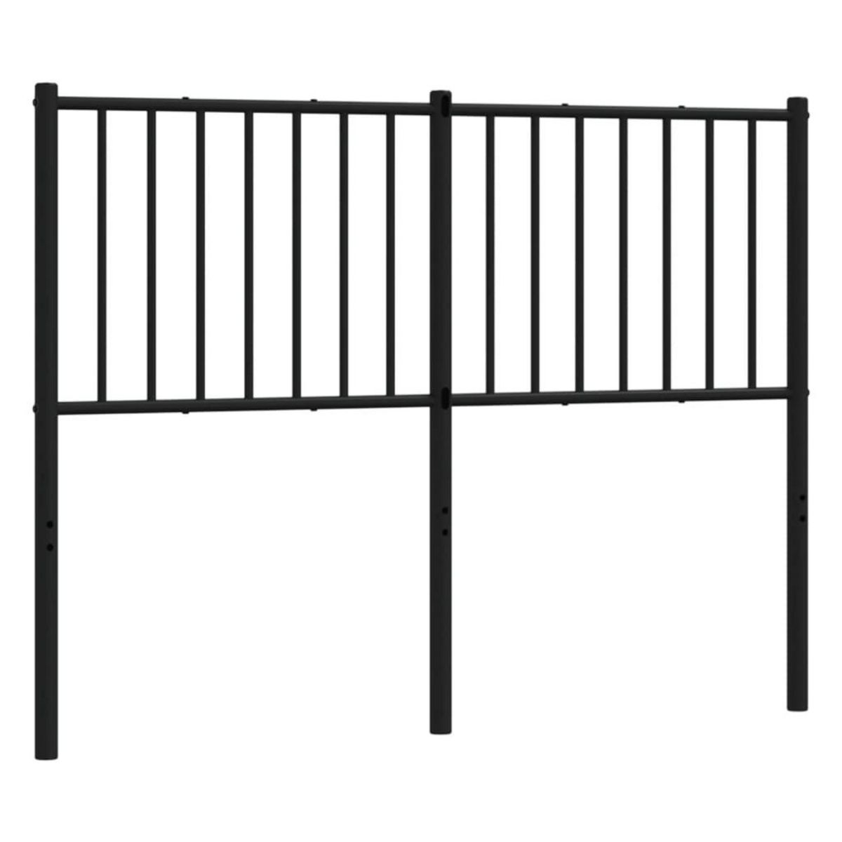 VIDAXL Tete de lit metal noir 120 cm