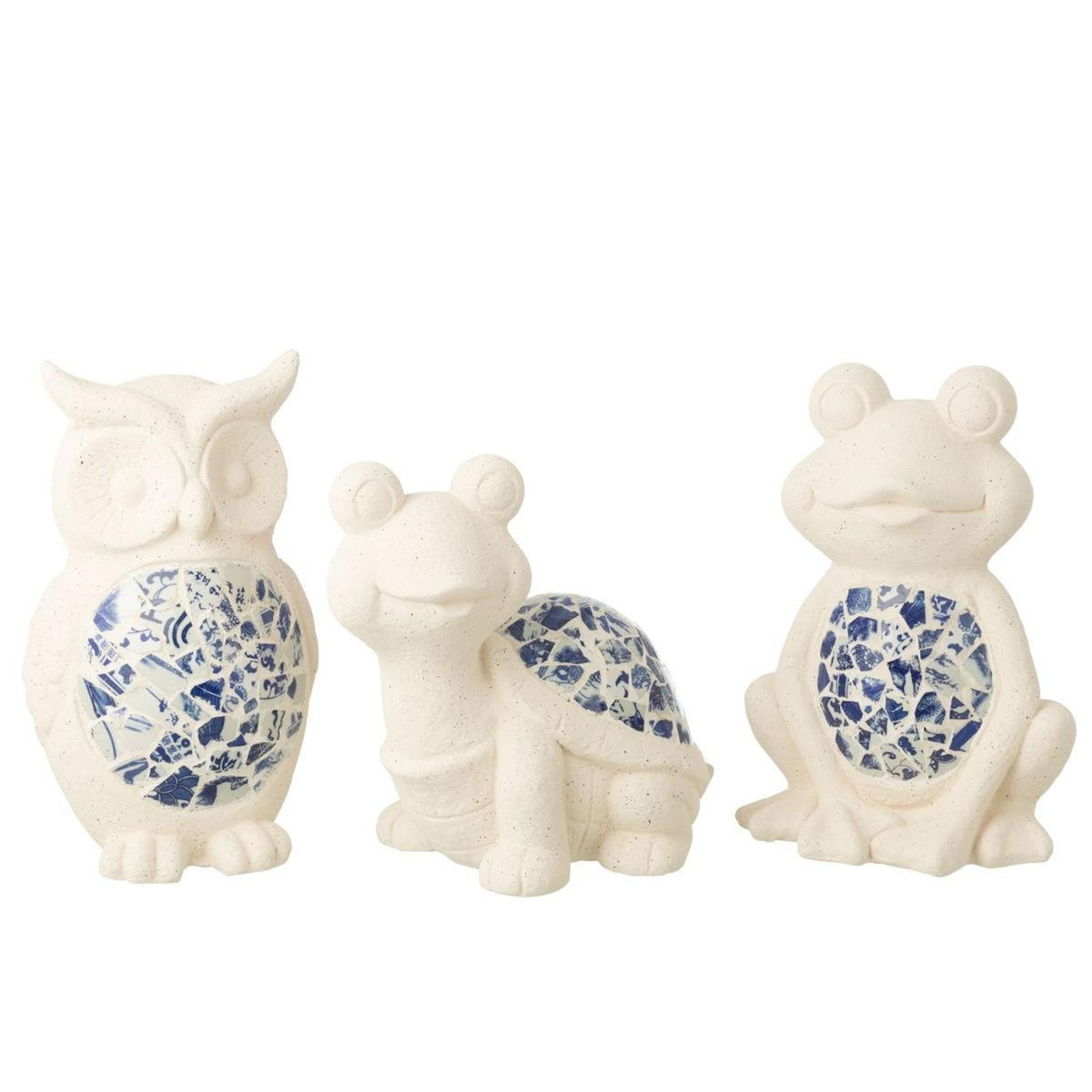Paris Prix Statuette Tortue d'Extérieur  Mosaïque  34cm Beige