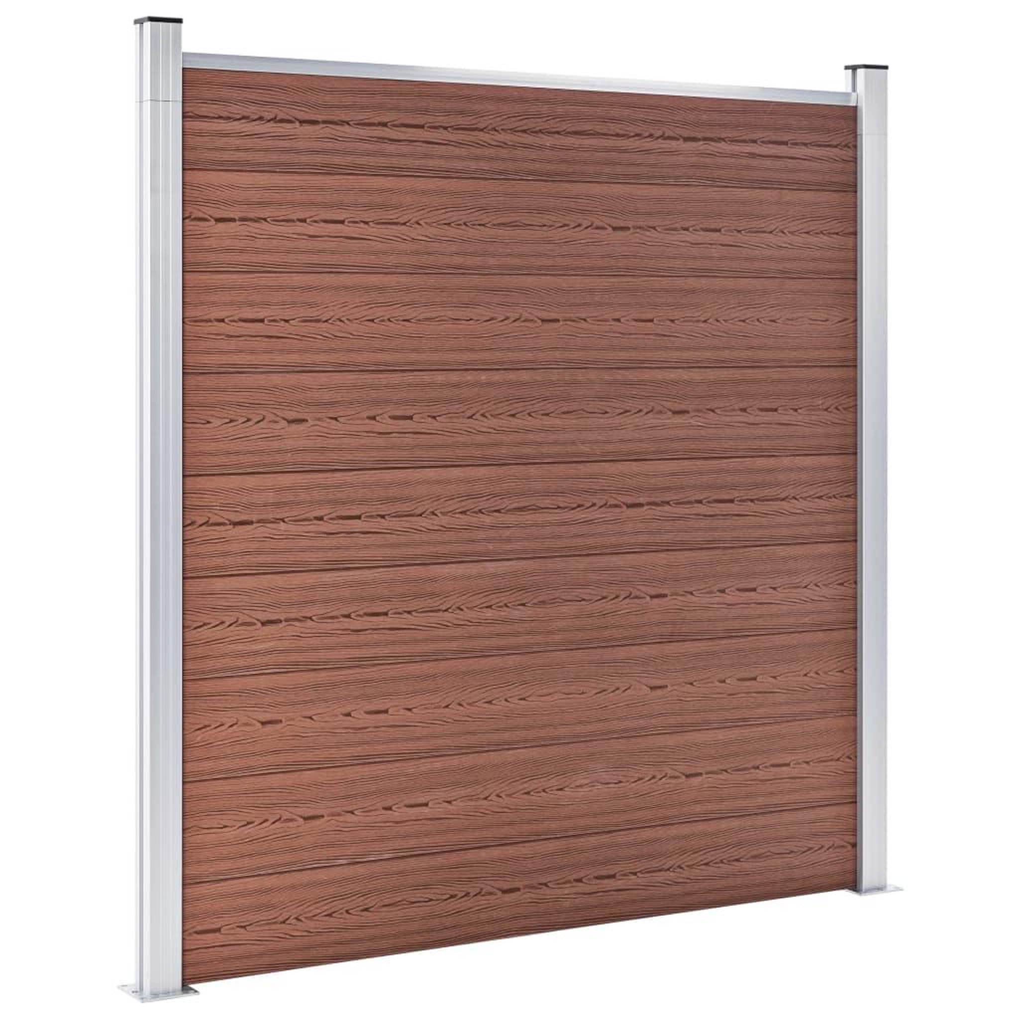 Voir la diapositive 2 : VIDAXL Cloture de jardin WPC 1391x186 cm Marron