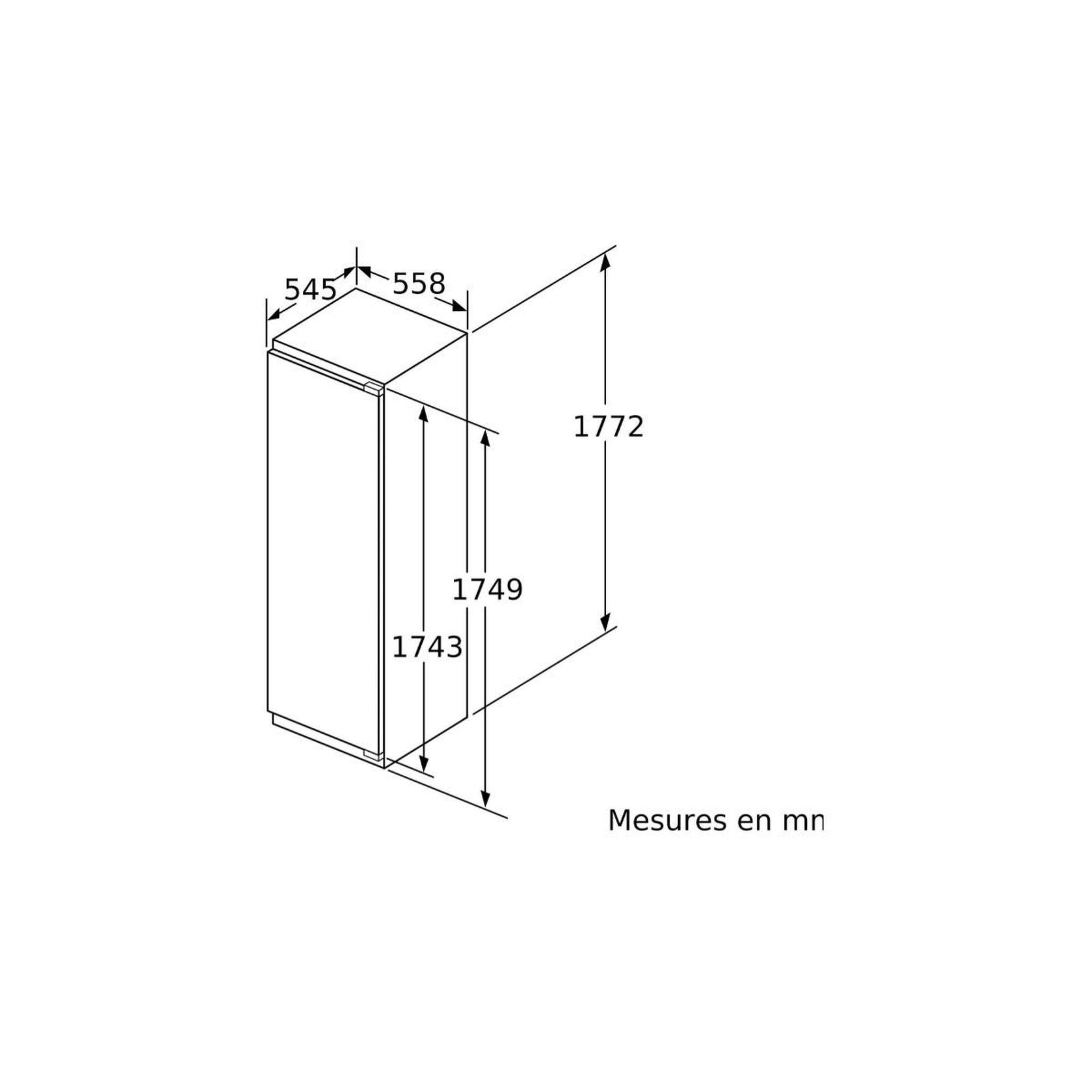 Voir la diapositive 5 : BOSCH Congélateur intégrable à pantographes 212 - gin81vee0