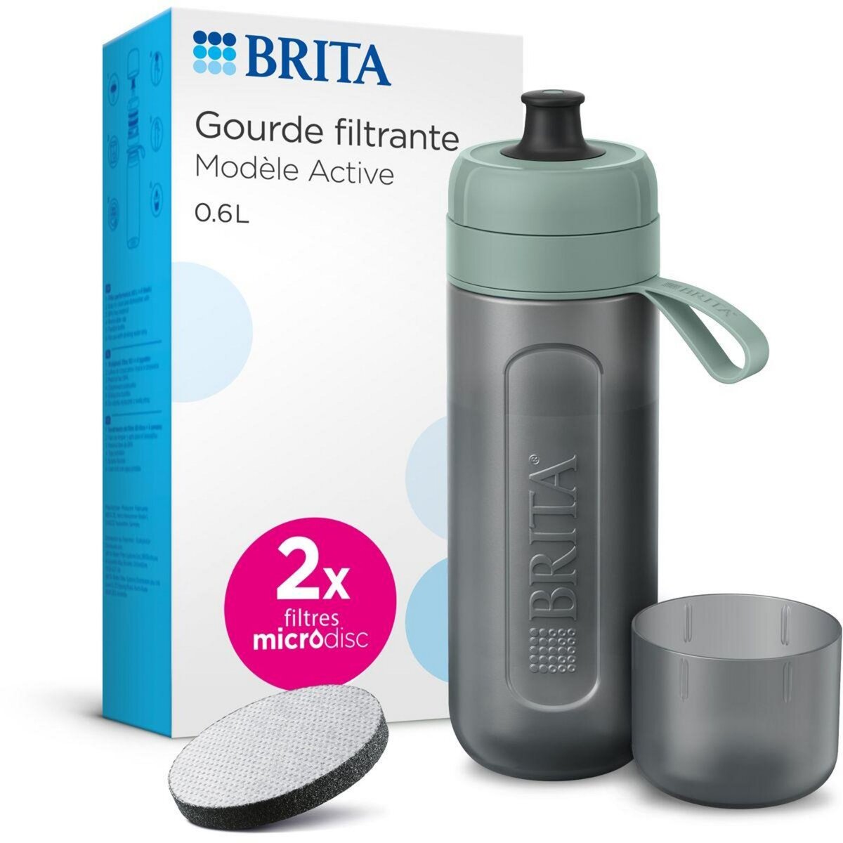 Brita Gourde filtrante filtrante Active vert foncé