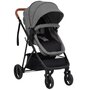 Voir la diapositive 4 : VIDAXL Poussette pour bebe 3-en-1 Gris clair et noir Acier
