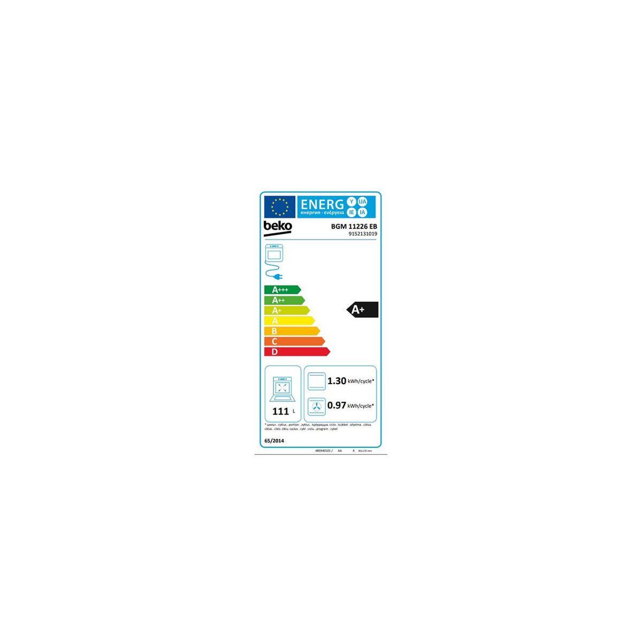 Voir la diapositive 6 : Beko Piano de cuisson gaz bgm11226eb