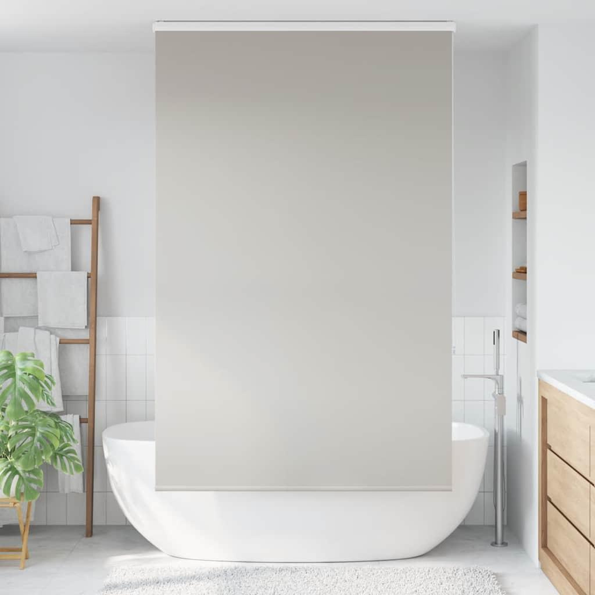Voir la diapositive 2 : VIDAXL Store enrouleur de douche avec cassette largeur du tissu 116 cm