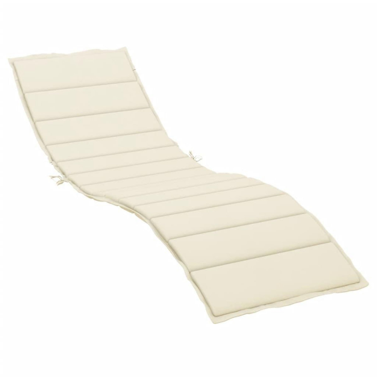 VIDAXL Coussin de chaise longue creme 200x50x3 cm tissu oxford