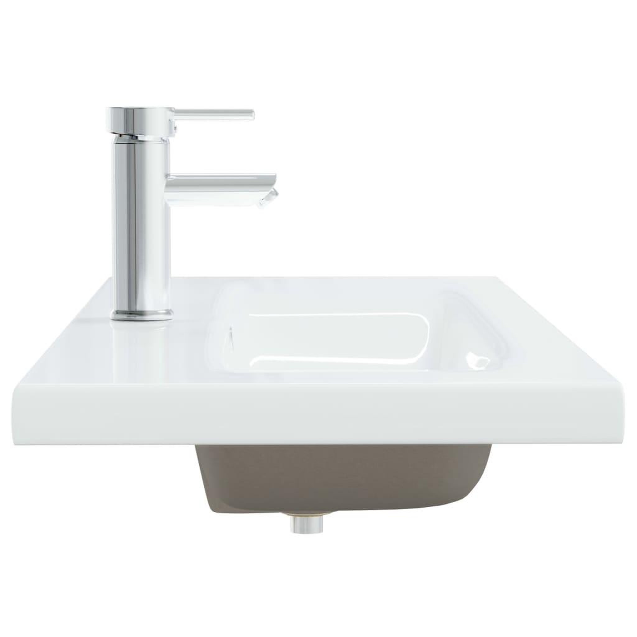 Voir la diapositive 4 : VIDAXL Lavabo encastre avec robinet 101x39x18 cm ceramique blanc