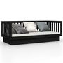 Voir la diapositive 2 : VIDAXL Lit de jour sans matelas noir 80x200 cm bois de pin massif