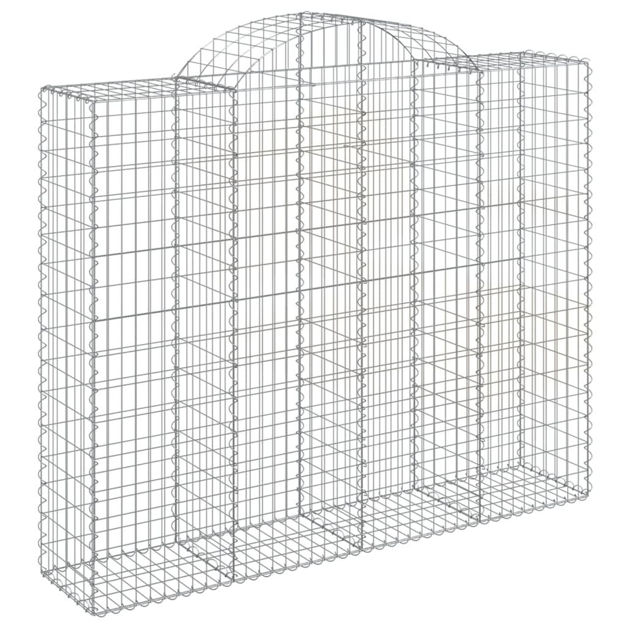 Voir la diapositive 3 : VIDAXL Paniers a gabions arques 30 pcs 200x50x160/180 cm Fer galvanise