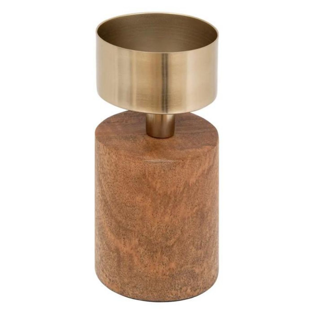 ATMOSPHERA Lot de 2 Bougeoirs  Tropical  22cm Marron