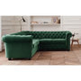 Voir la diapositive 2 : LISA DESIGN William - canapé chesterfield d'angle réversible - 5 places - en velours