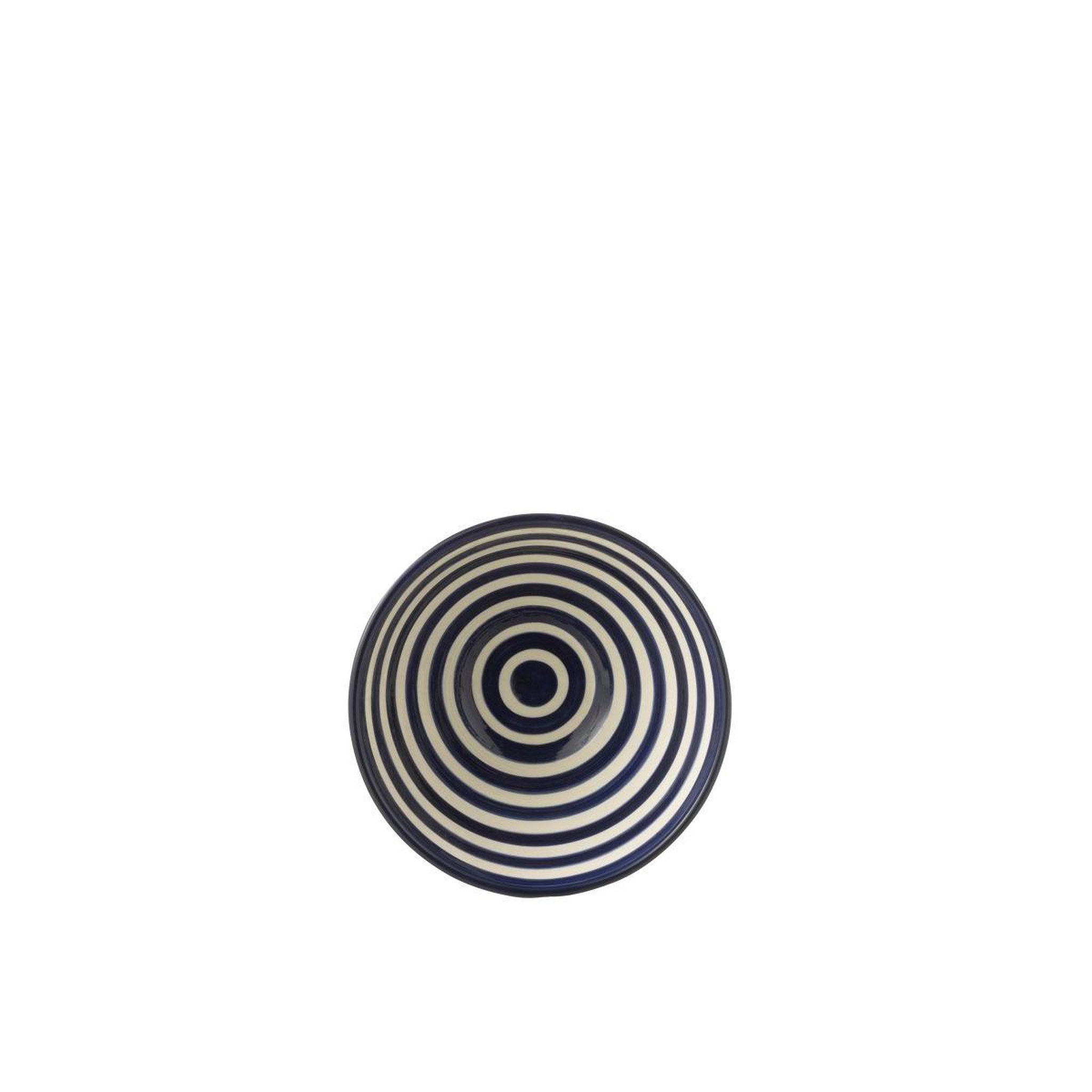 Voir la diapositive 2 : J-LINE Coupelle en céramique  granada rayure  22cm bleu cobalt