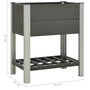 Voir la diapositive 6 : VIDAXL Lit sureleve de jardin avec etagere 75x50x90 cm WPC Gris
