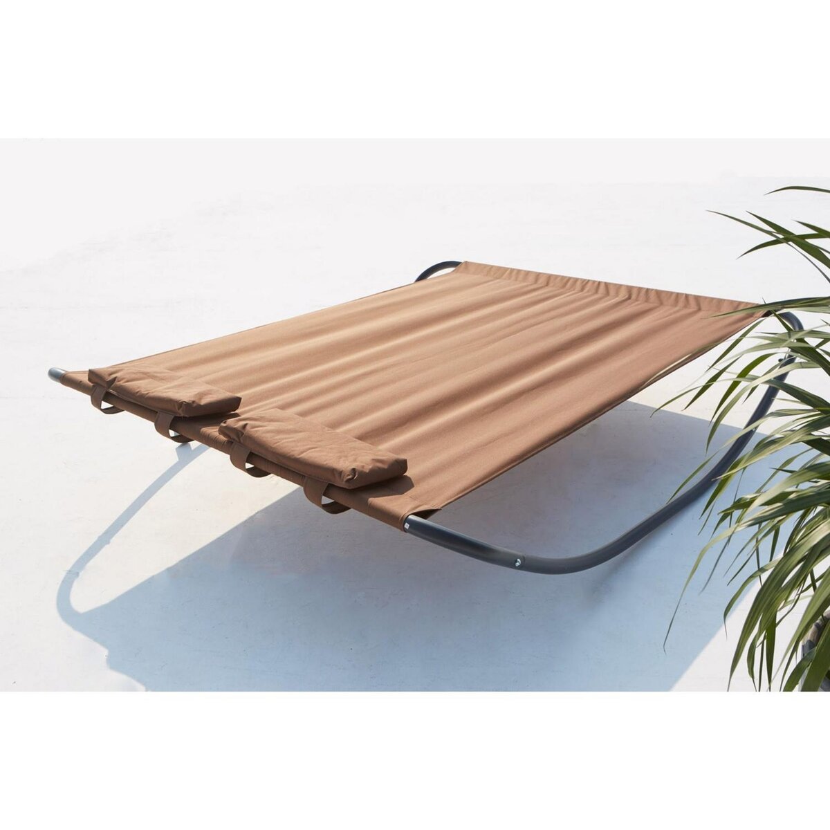 CONCEPT USINE Transat à bascule 2 personnes chocolat COACHELLA