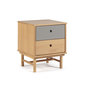 Voir la diapositive 1 : VS VENTA-STOCK Table de chevet Magnus 2 tiroirs, bois massif