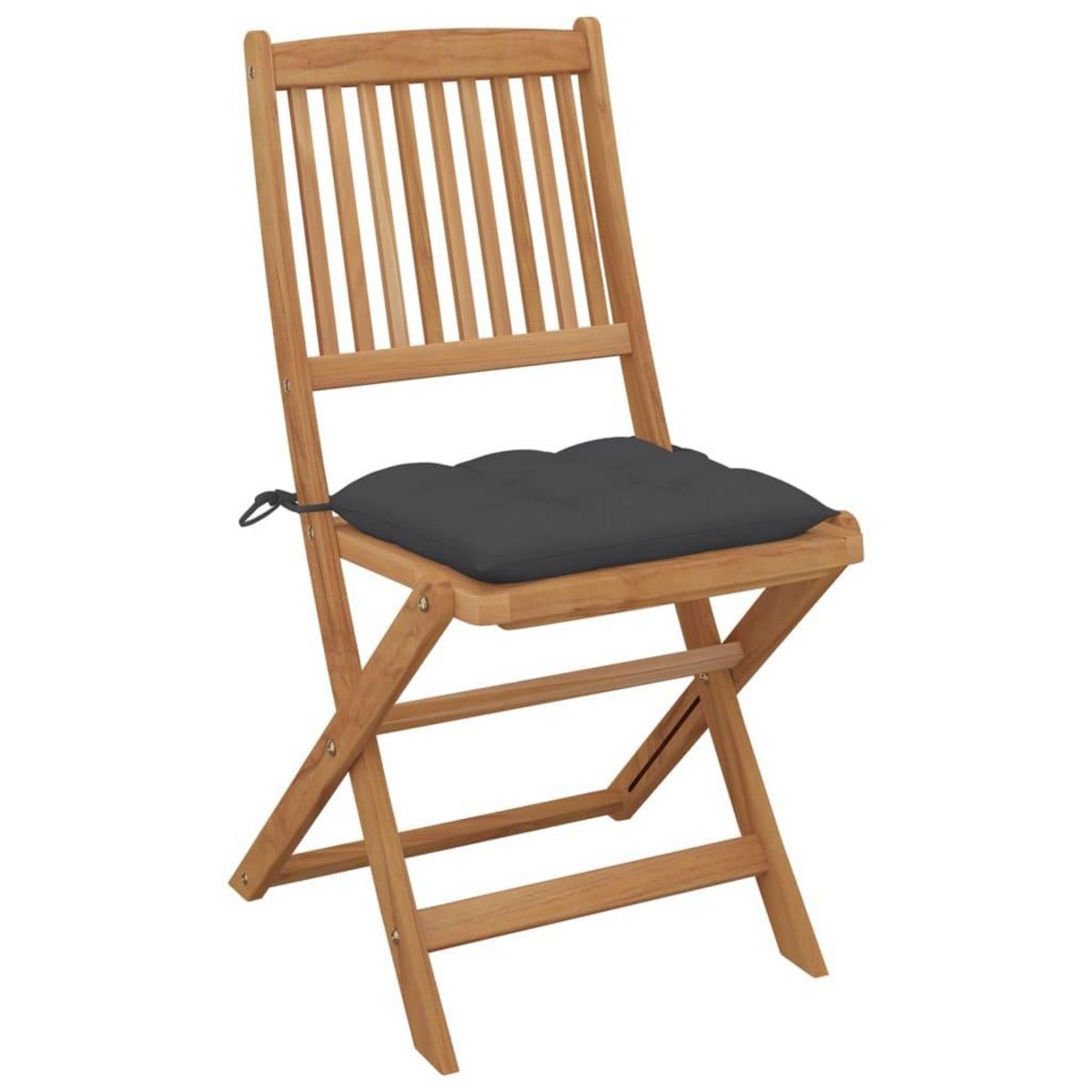 VIDAXL Chaises pliables de jardin lot de 8 avec coussins Bois d'acacia
