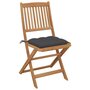 Voir la diapositive 3 : VIDAXL Chaises pliables de jardin lot de 8 avec coussins Bois d'acacia