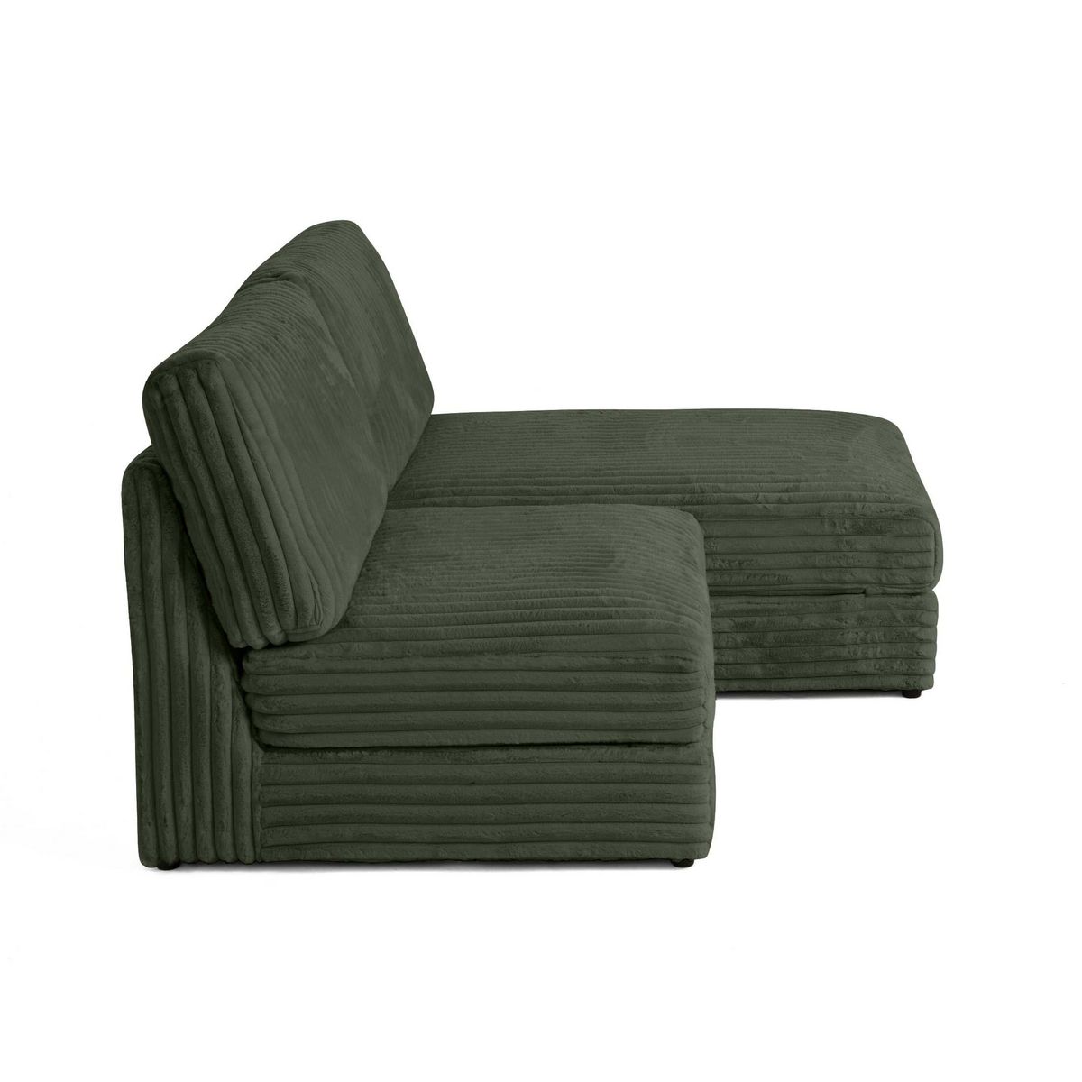 LISA DESIGN Jasper - canapé d'angle modulable 3 places - en fausse fourrure côtelée