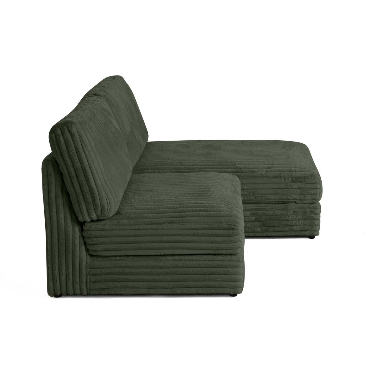 LISA DESIGN Jasper - canapé d'angle modulable 3 places - en fausse fourrure côtelée