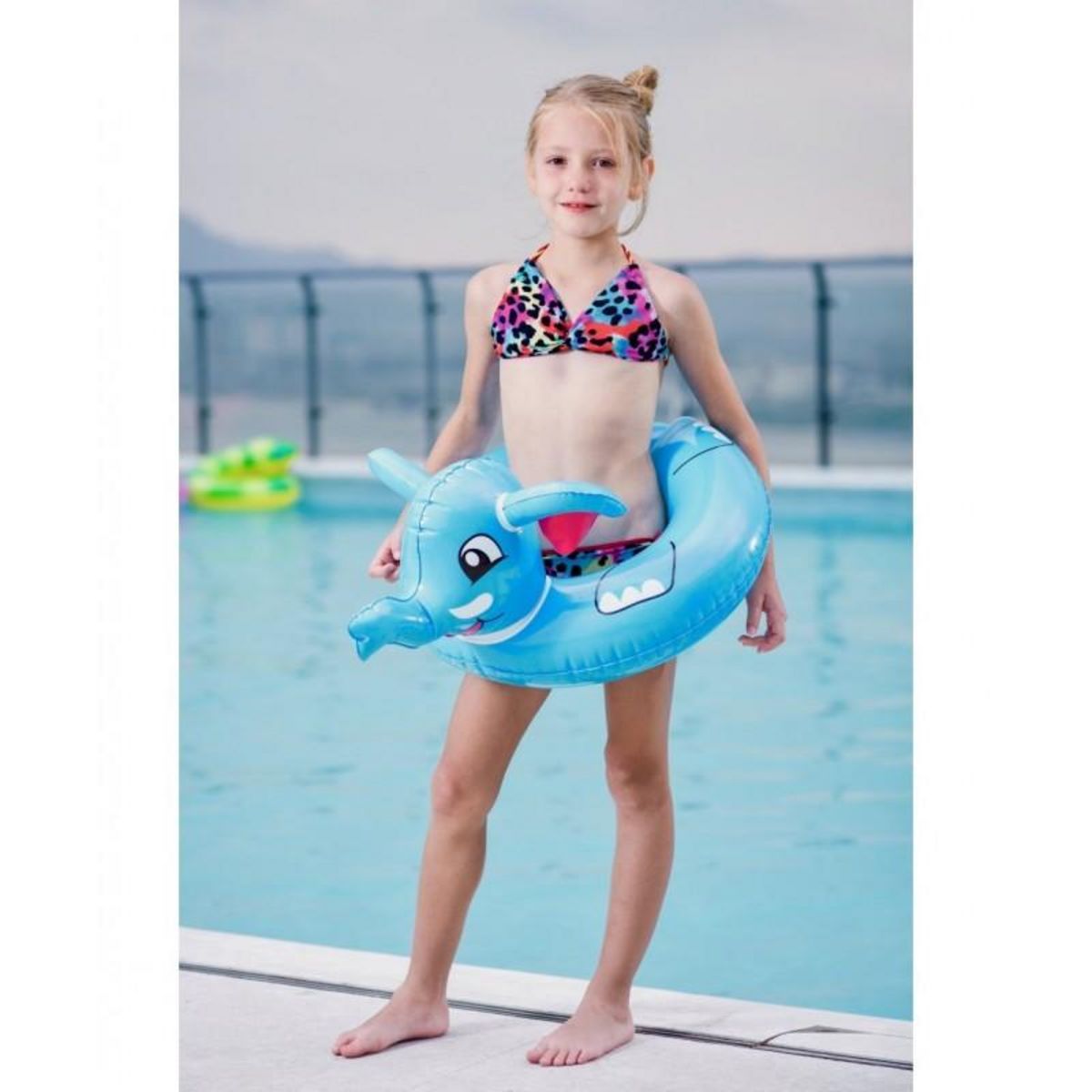 AIRMYFUN Bouée Gonflable Enfant dès 3ans et + pour Piscine & Plage, Flotteur ø49cm - Éléphant ø49cm