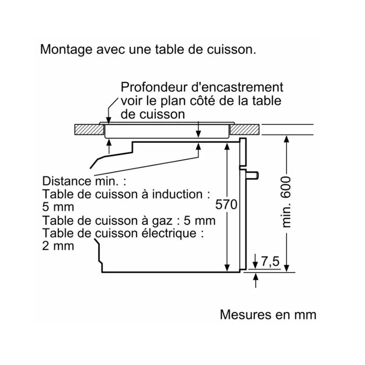 BOSCH Four intégrable 71l 60cm ecoclean - HQA534BB3