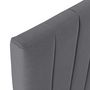 Voir la diapositive 5 : VS VENTA-STOCK Tête de lit tapissée Eris 160x60 cm Gris foncé