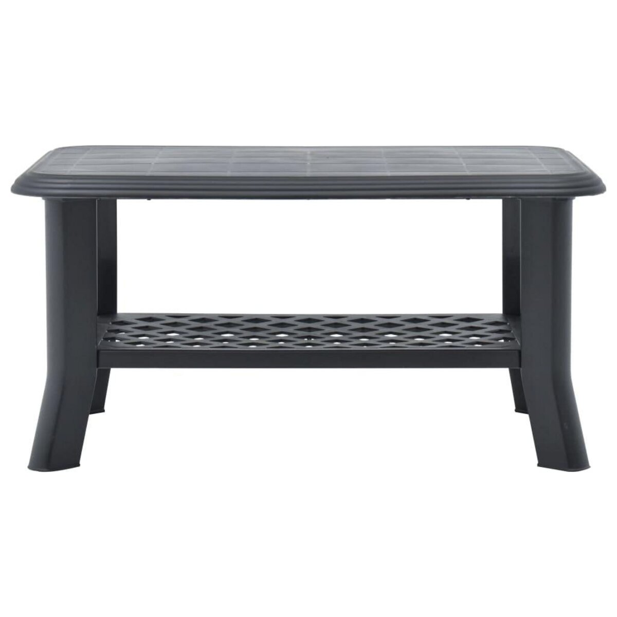 VIDAXL Table basse Anthracite 90x60x46 cm Plastique