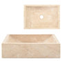 Voir la diapositive 1 : VIDAXL Lavabo 45x30x12 cm marbre creme brillant