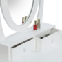 Voir la diapositive 5 : ID MARKET Coiffeuse BETTY avec miroir et tabouret