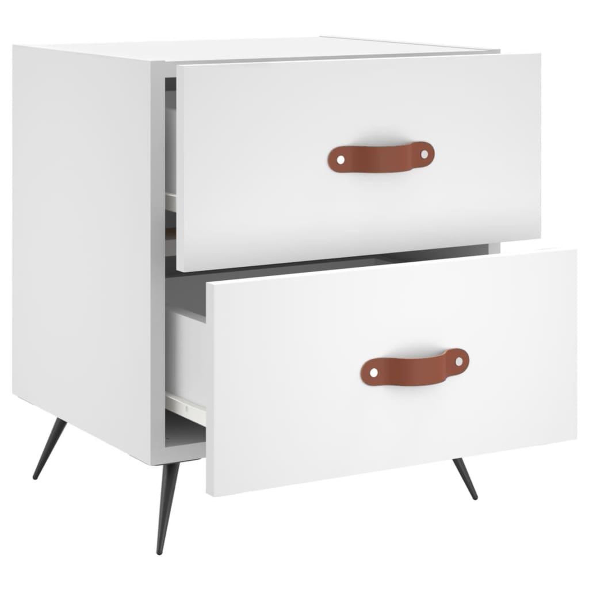 Voir la diapositive 3 : VIDAXL Table de chevet blanc 40x35x47,5 cm bois d'ingenierie