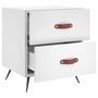Voir la diapositive 3 : VIDAXL Table de chevet blanc 40x35x47,5 cm bois d'ingenierie