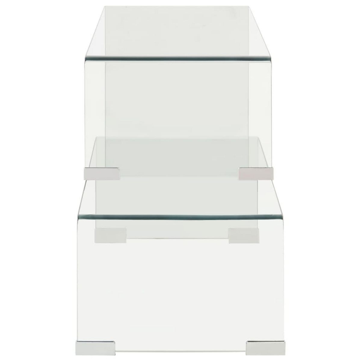 VIDAXL Ensemble de table basse 2 pcs 90x30x20/110x30x40cm Verre trempe