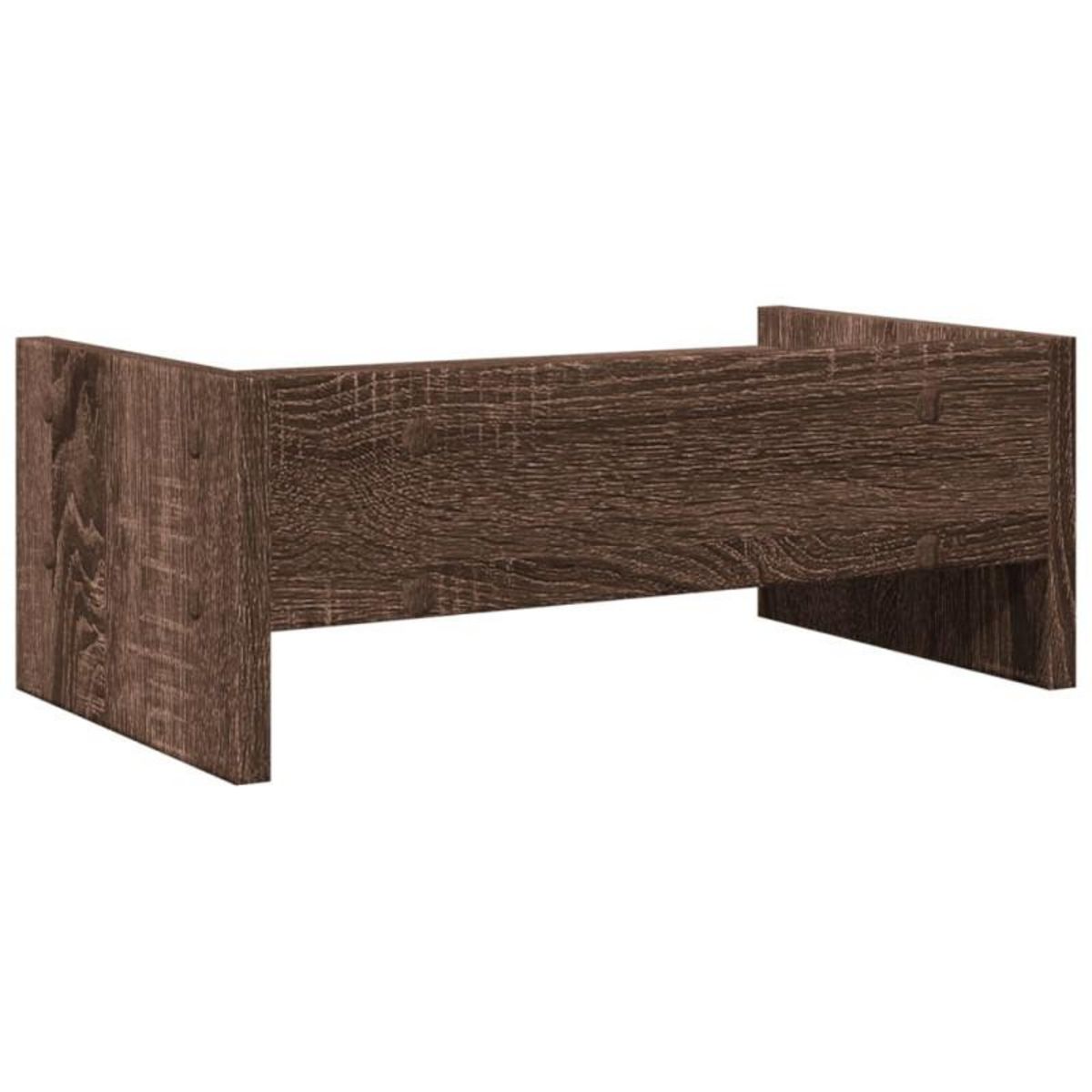 VIDAXL Support de moniteur chêne marron 42x24x16 cm bois d ingénierie