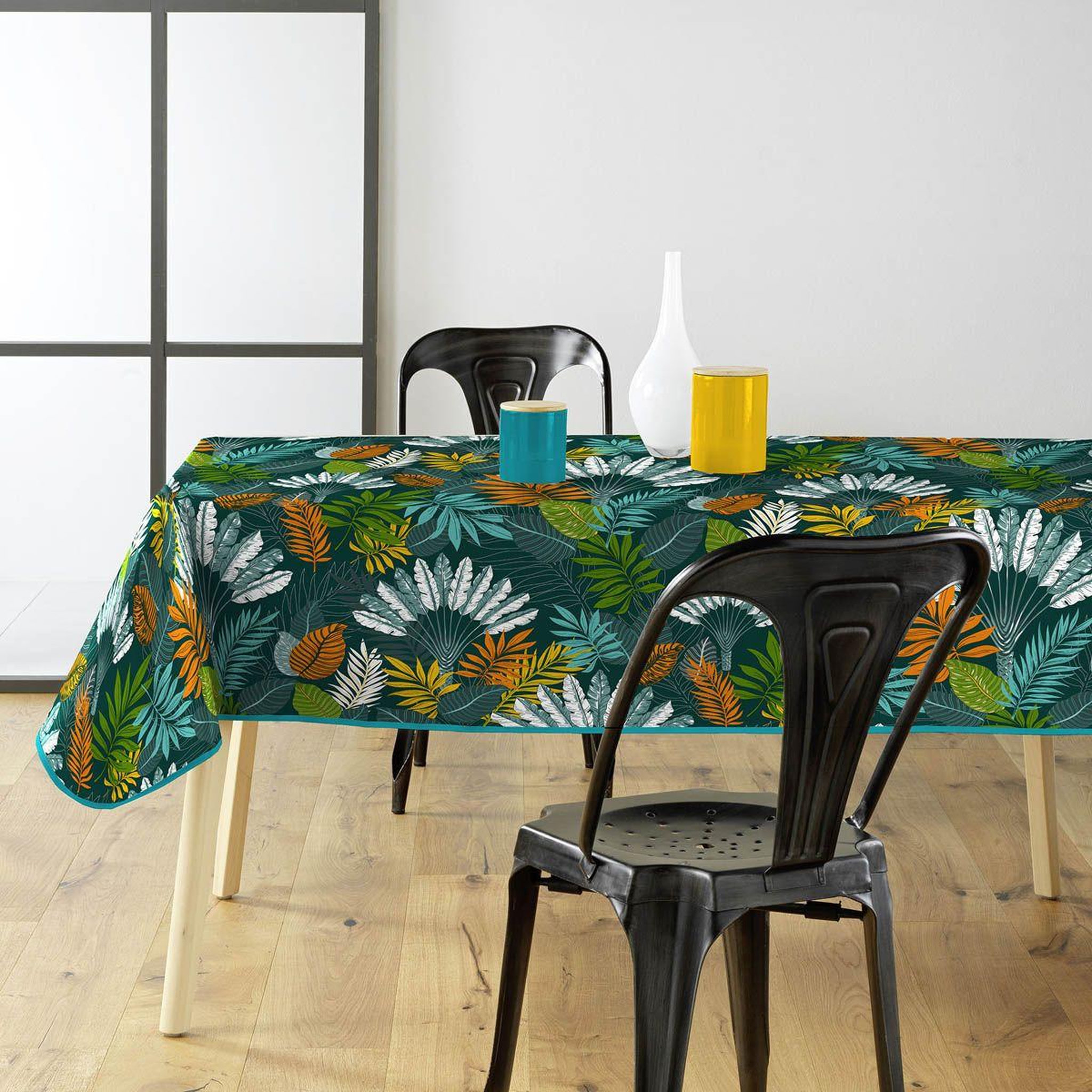 Voir la diapositive 2 : Douceur d'Intérieur Nappe imprimé  panazio  140x240cm vert