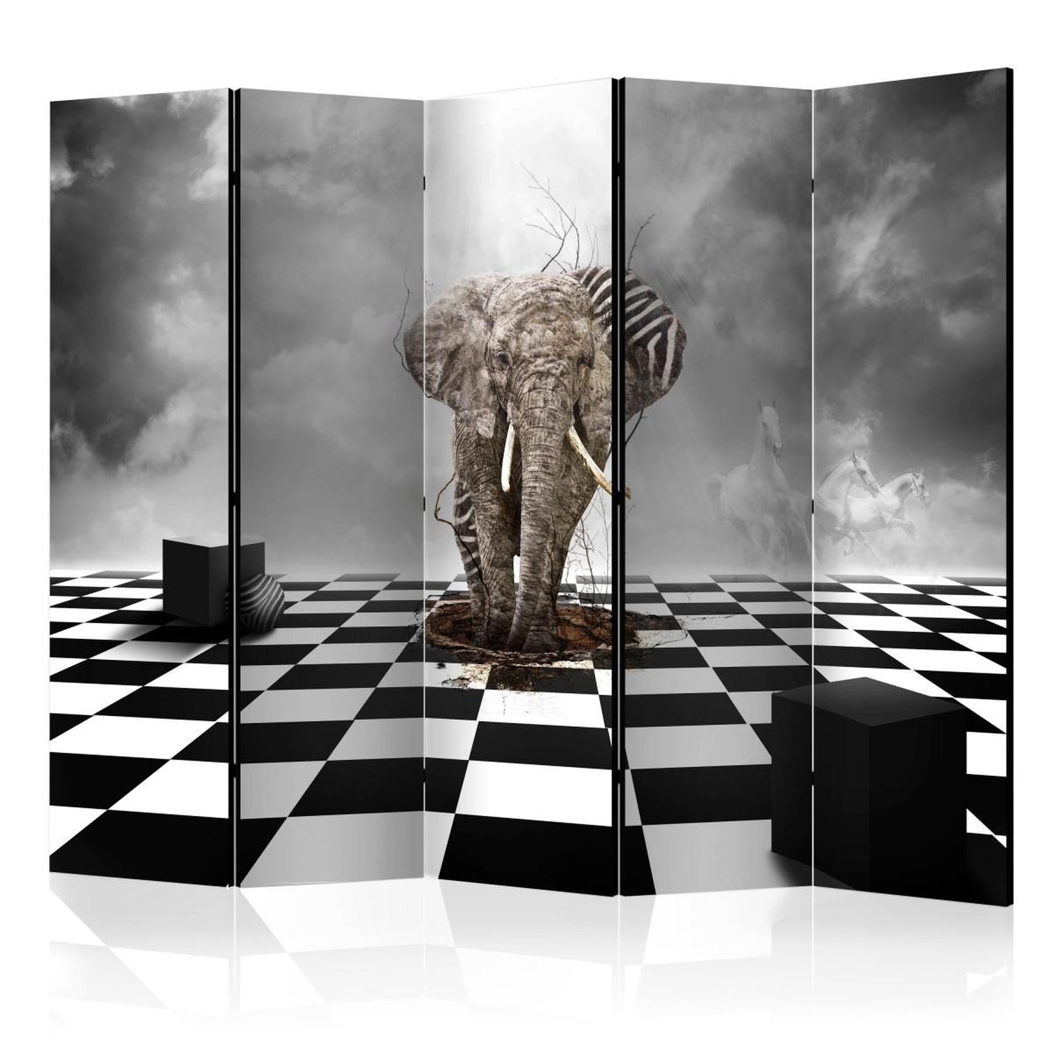 Paris Prix Paravent 5 volets  escape from africa  172x225cm