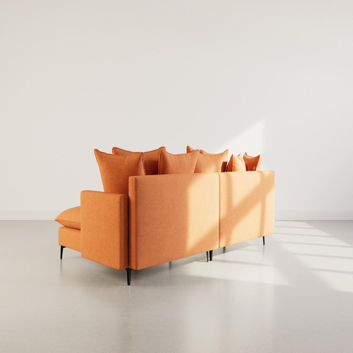 LISA DESIGN Madison - canapé d'angle réversible 4 places en tissu texturé