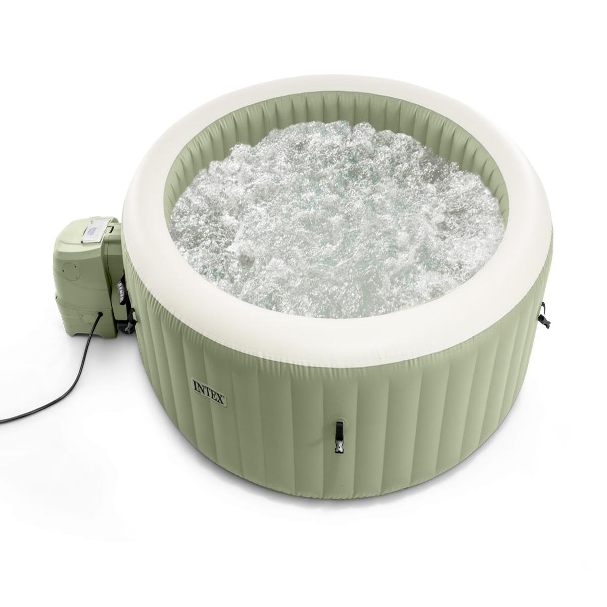 INTEX Spa gonflable purespa olive rond bulles 8 places - intex