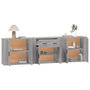 Voir la diapositive 4 : VIDAXL Buffets 3 pcs Sonoma gris Bois d'ingenierie