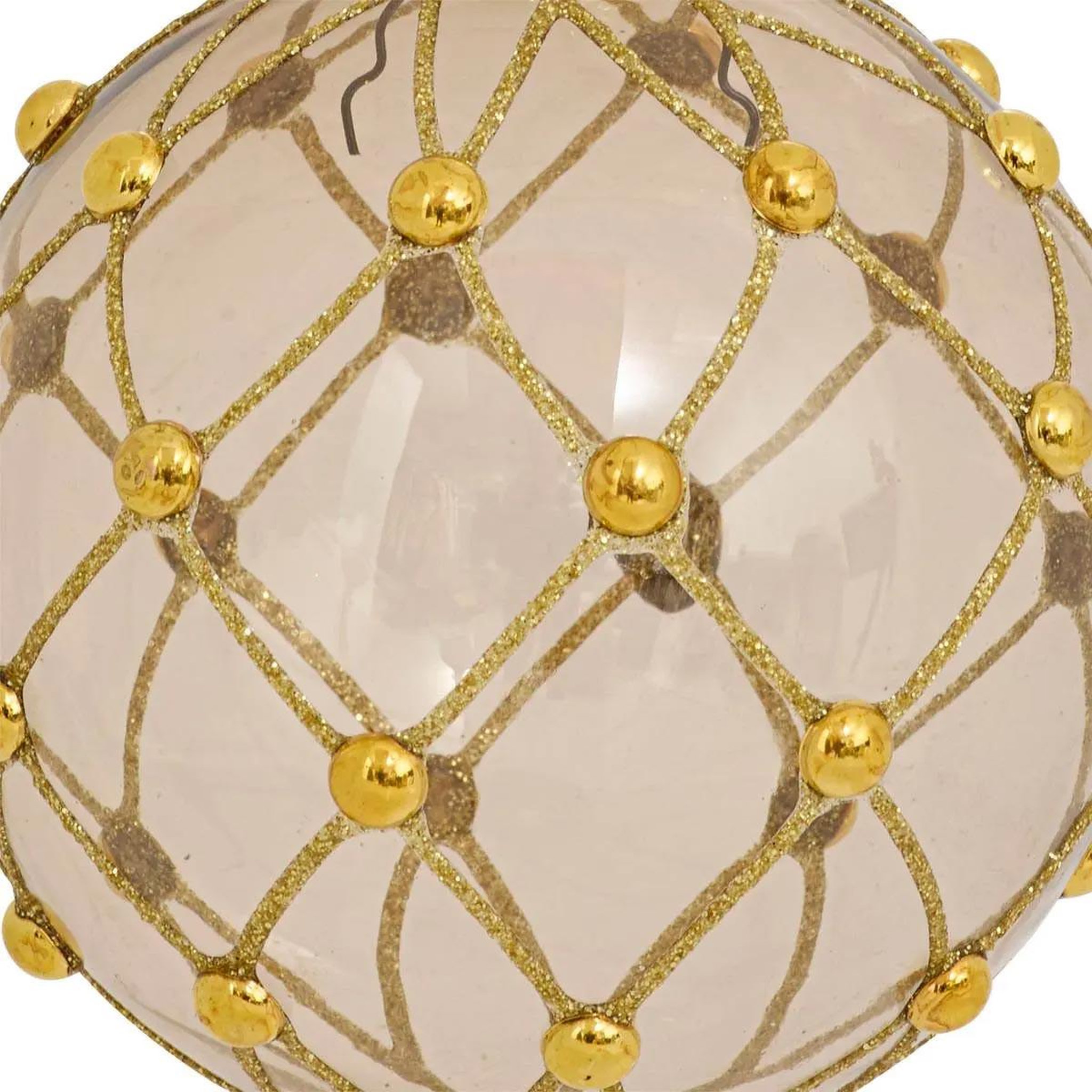Voir la diapositive 2 : ATMOSPHERA Boule de noël en verre  perle  10cm bronze
