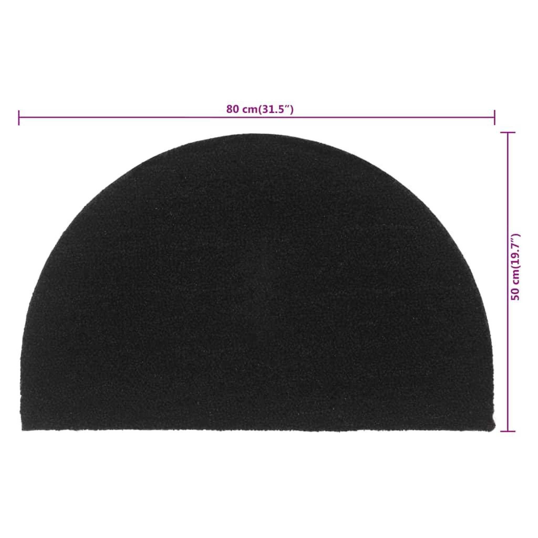 Voir la diapositive 6 : VIDAXL Tapis de porte noir demi-rond 50x80 cm fibre de coco touffete