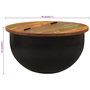 Voir la diapositive 6 : VIDAXL Table basse noir 50x27 cm bois de recuperation massif