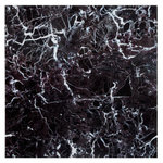 Stick'n Look Lot de 2 Stickers Effet Marbre  Plaque  30x30cm Noir