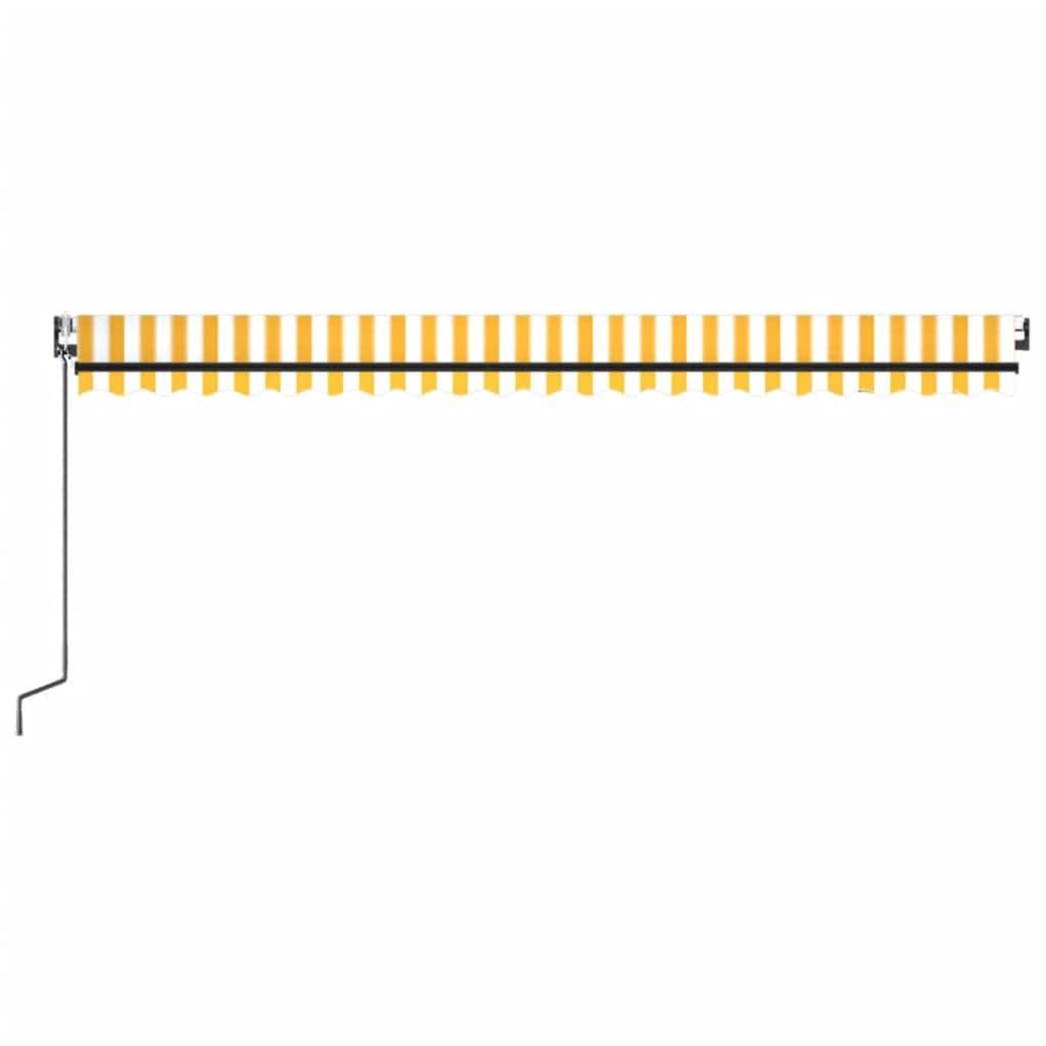Voir la diapositive 4 : VIDAXL Auvent automatique capteur de vent LED 500x350cm Jaune et blanc