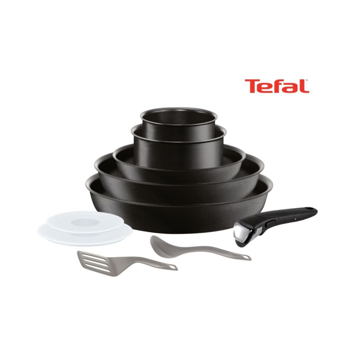 TEFAL Batterie de cuisine 10 pièces noir INGENIO EXCEPTION