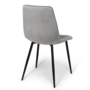 Voir la diapositive 4 : ID MARKET Lot de 6 chaises MILA en velours mix color pastel bleu x2, gris foncé x2, gris clair, rose