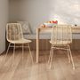 Voir la diapositive 2 : Rendez vous déco Lot de 2 chaises en rotin naturel et pieds en métal - Tamara