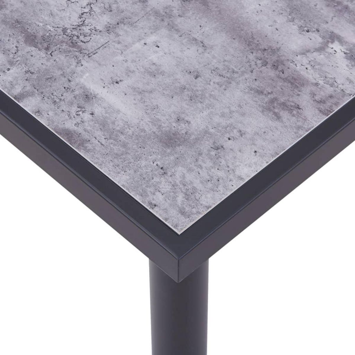 VIDAXL Table a manger Noir et gris beton 140x70x75 cm MDF