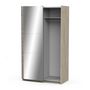 Voir la diapositive 4 : Armoire 2 portes coulissantes 1 miroir L120 cm THIBAULT