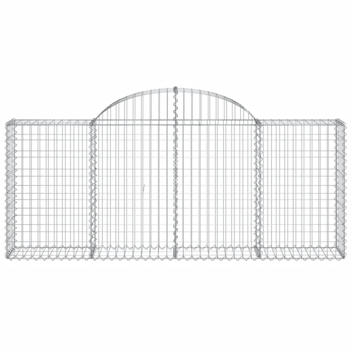 VIDAXL Paniers a gabions arques 4 pcs 200x30x80/100 cm Fer galvanise